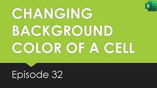 32 Changing Background Color Of A Cell