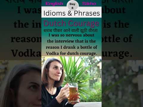 Dutch courage meaning in English| Dutch courage example | Dutch courage meaning in Hindi