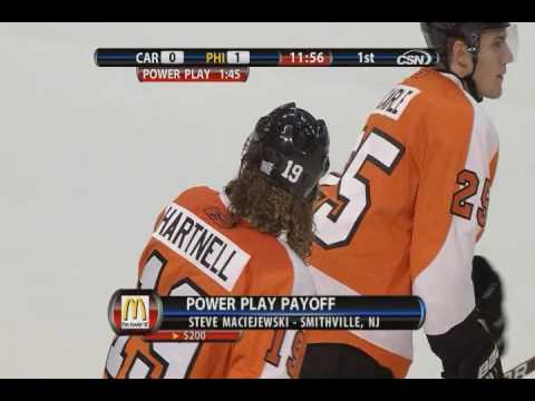 Scott Hartnell scores vs Hurricanes - 10-31-09