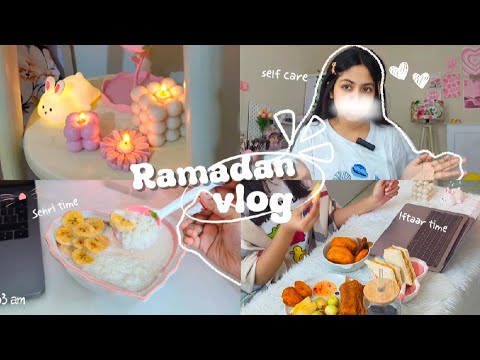 Ramadan Special Vlog 🌙 | Organizing, sehri, iftar, self care, study vlog 📚🥗✨
