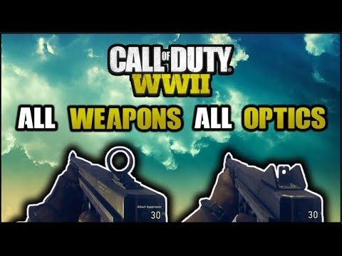EVERY OPTIC + IRON SIGHT ADS OF EVERY WEAPON - Call Of Duty: WW2 BETA (HD)