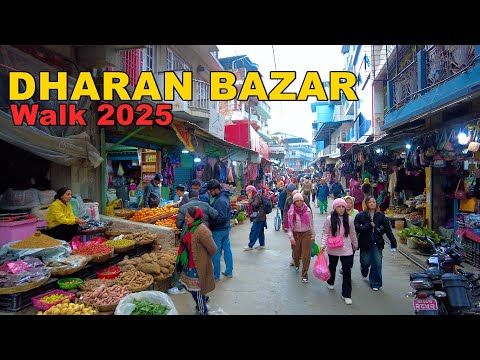 Dharan Bazar, Sunsari Tour 2081 🇳🇵 - 4K Virtual Walk around Market Area 2025