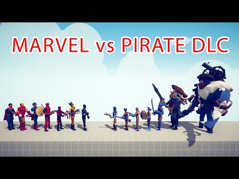 MARVEL TEAM vs PIRATE DLC TEAM - Totally Accurate Battle Simulator TABS