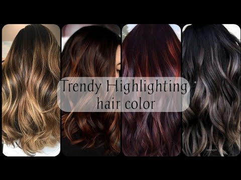 Trendy Highlighting hair color for black...
