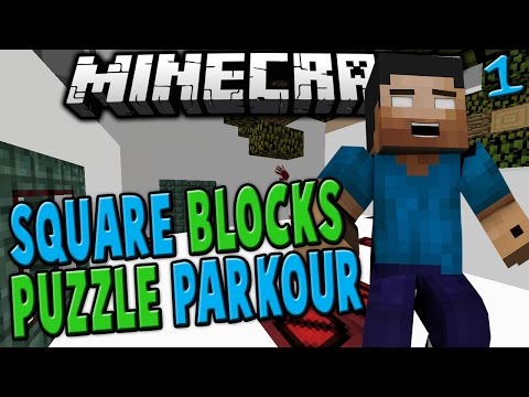 "SQUARE BLOCKS" #1 Minecraft 1.8 Puzzle Parkour w/ Taz