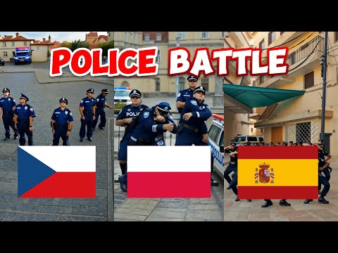 🇨🇿🇵🇱🇪🇸Czeski | Polski | Hiszpański Bitwa taneczna policji | Kto wygrał pojedynek „Blurred Lines”?