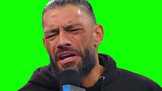 Roman Reigns "spoken and spun like a true politician" green screen
