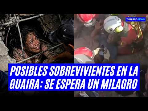 Operativo de rescate en La Guaira tras detectar posibles señales de vida bajo los escombros