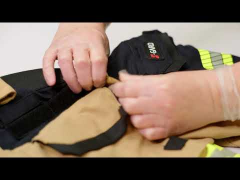 S-GARD   Überprüfung Brandschaden an Einsatz-Überbekleidung