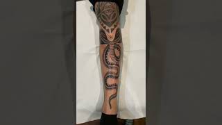 Snake Design Leg tattoo / Leg tattoo
