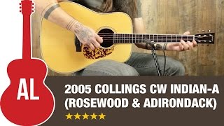 Video thumbnail for 2005 Collings CW Indian-A (Rosewood & Adirondack) Review by Acoustic Letter