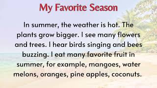 30 Bài Thuyết Trình Tiếng Anh Tiểu Học| Topic: Favourite Season