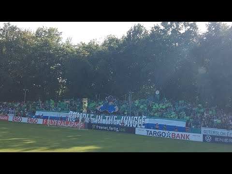 FC Gütersloh - Union Berlin; 15.08.2025; Choreos beide Seiten