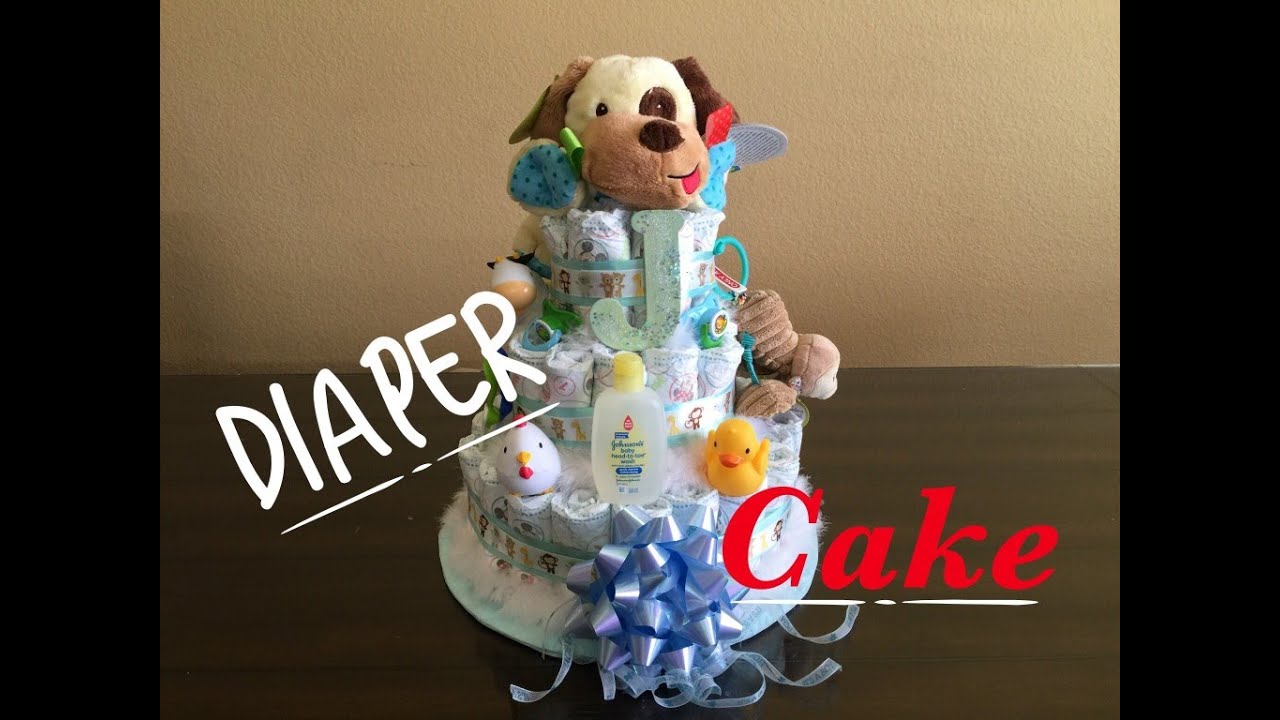 Pastel de Pañales para Baby Shower - Manualidades Con Adela