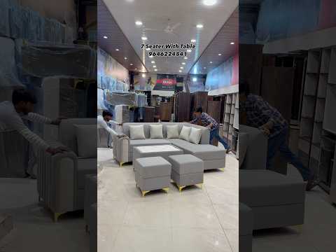7 seater with table ₹15000 only | Contact 9646224841 | Gaurav Furniture Ludhiana