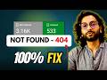 Fix Error 404 Page Not Found In Search Console SOLVED