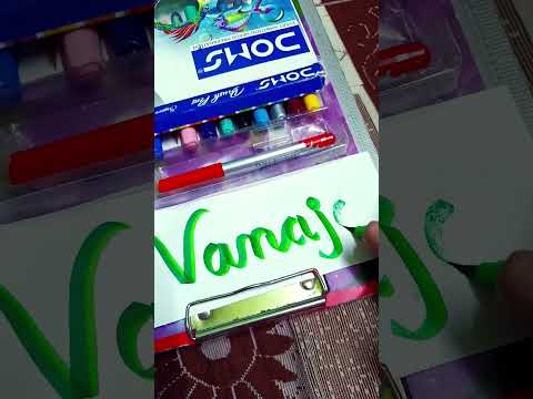 vanaja name calligraphy #vanaja #shorts #chotu #motu #fun #calligraphy #brushpen