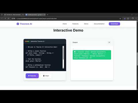 Theorem AI: Next-Gen Math Language with Beautiful Web Interface