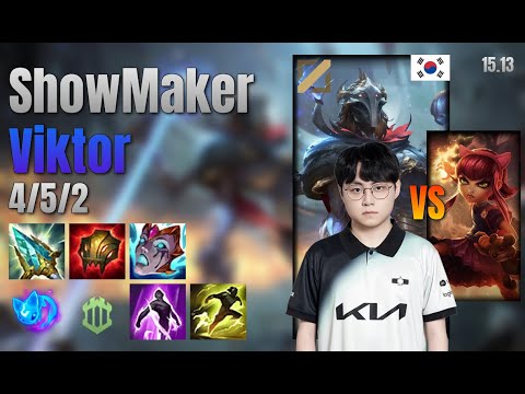 ShowMaker Mid Viktor vs Annie lol KR solo rank Full Game 15.13 | 쇼메이커 빅토르 vs 애니