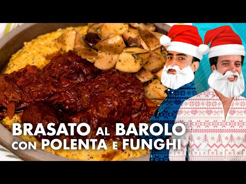 Brasato al Barolo: Ricetta deliziosa con polenta e funghi!