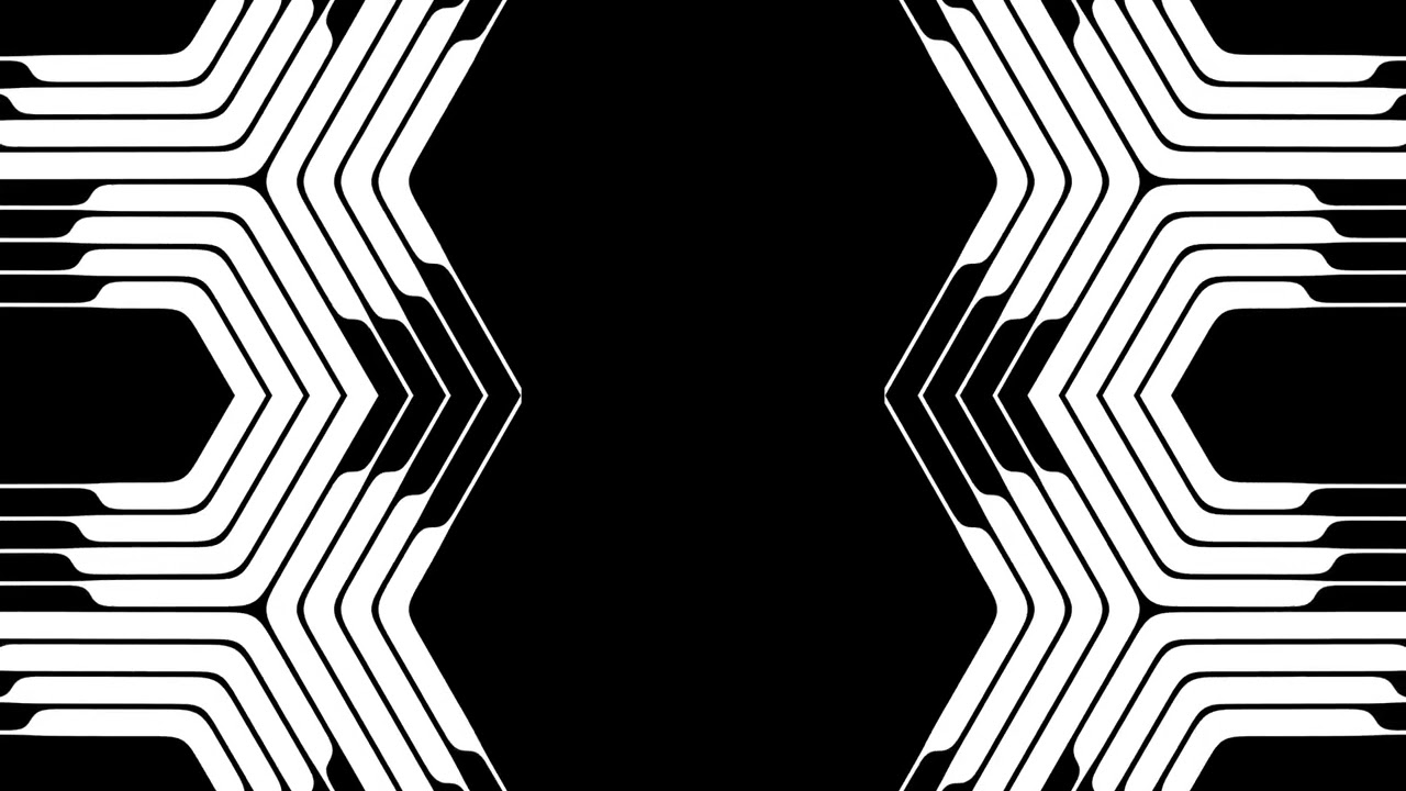 Monochrome Line Geometric Pattern 4K