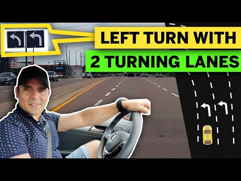 LEFT TURN at INTERSECTION with 2 LEFT TURN LANES || TIPS for a SMOOTH LEFT TURN || TORONTO DRIVERS