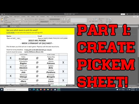 Printable Nfl Pick Sheets