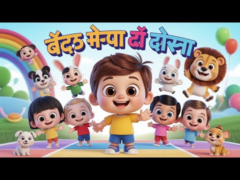 👉 बंकू भैया और दोस्त 🐶🐱 Banku Bhaiya and Friends 🧒🐶 | Fun Hindi Kids Song | 3D Cartoon Nursery Rhyme