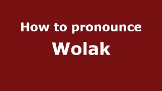 How to pronounce Wolak