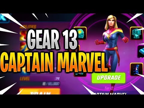 CAPTAIN MARVEL GEAR TIER 13! - MARVEL Strike Force - MSF