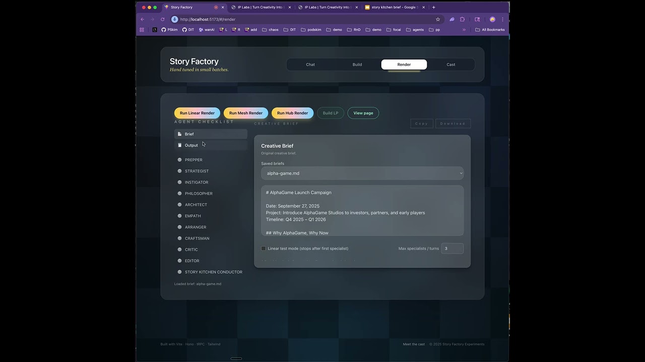 Story Factory project preview