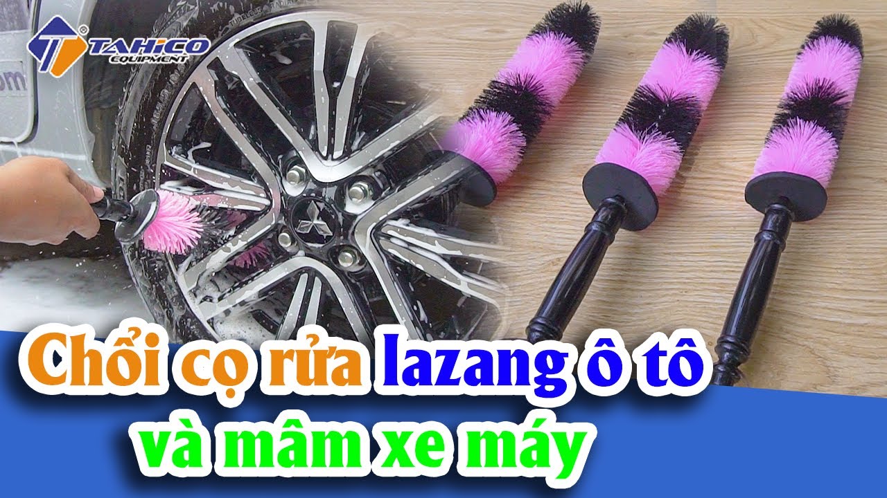 Chổi cọ rửa lazang ô tô và mâm xe máy 17