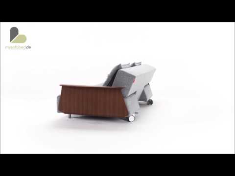 LONG HORN EXCESS von INNOVATION Schlafsofa mit Holzarmlehnen - mysofabed.de