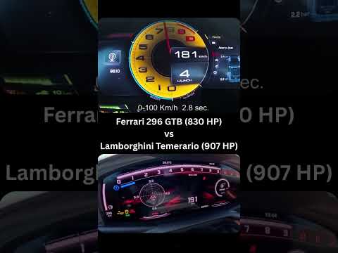 Thumbnail for Ferrari 296 GTB vs Lamborghini Temerario #streetracing #italiancars #italy #topspeed #racing #cars by Ferrari 296
