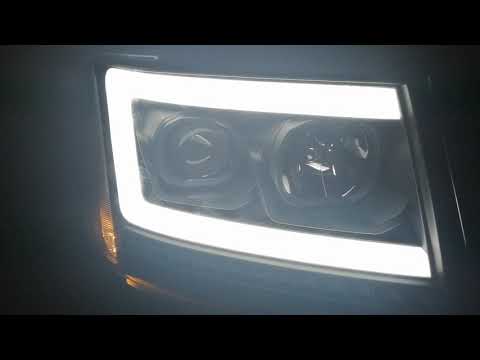LED DRL+Sequential Turn Signal Projector Headlight Lamps for 07-14 Chevy Tahoe/Suburban/Avalanche