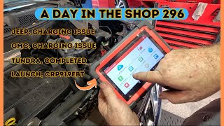 Jeep, Alternator, GMC, Tundra, New Launch CRP919EBT Scan Tool, A DAY IN THE AUTO REPAIR SHOP 296