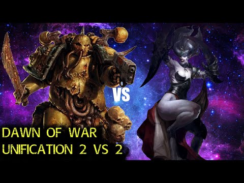 Dawn of War Unification: Emperor's Children and Orks vs Death Guard and Space Marines