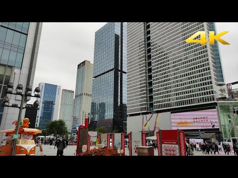 [4K] Passeio a pé pelo IFS no centro de Chengdu, China | Cidade super moderna | Passeio a pé pela Chunxi Road IFS Taikoo Li Commercial Area
