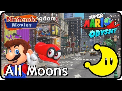 Super Mario Odyssey - Metro Kingdom - All Moons Walkthrough (in order with timestamps)