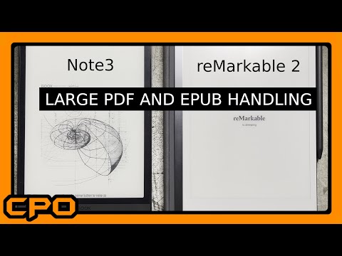 Large PDF and EPUB Documents : Remarkable 2 vs Boox Note 3