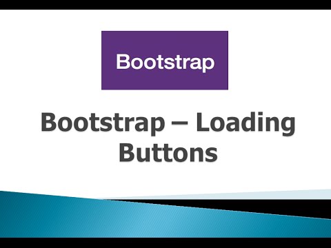 Bootstrap 3 Tutorials - #17 Loading Buttons