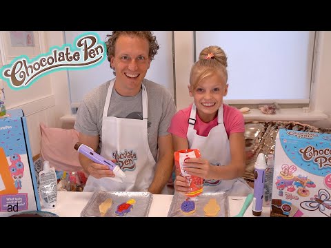 Chocolate Pen Baking Challenge VS My DAD!