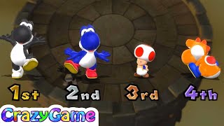 Mario Party 9 Garden Battle #37 Black Yoshi vs. Orange Yoshi vs. Blue Yoshi vs Toad Gameplay