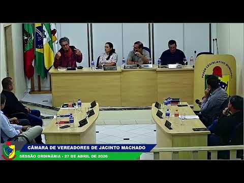 Sessão Ordinária - Dia 27/04/2026 - Câmara de Vereadores de Jacinto Machado