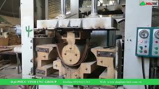 Máy ép ván lạng thủy lực ép ván Plywood làm tựa ghế- máy ép cong cao tần