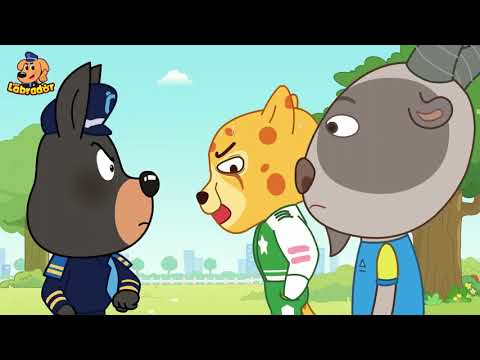 Strangers, Go Away!   Monster Cartoon   Outdoor Safety Tips   Kids Cartoon   Sheriff Labrador