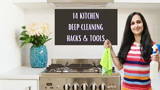 14 Kitchen Deep cleaning Tips, Hacks & Must Have Cleaning Tools!