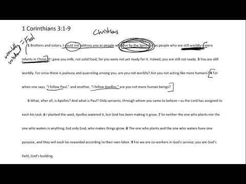 Passage Breakdown - 1 Corinthians 3:1-9