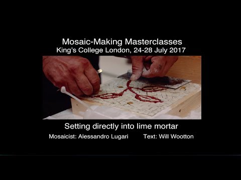 Mosaic making: setting directly into lime