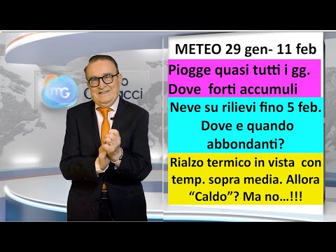 WEATHER until February 11th. Lots of rain, lots of snow.